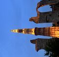 Qutb Minar illuminated at night