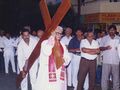 Archbishop Michael Augustine during Good Friday in way of Cross